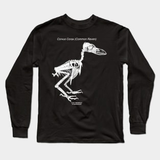 Corvus Corax (Raven) Skeleton Long Sleeve T-Shirt